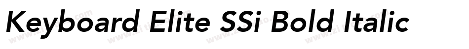 Keyboard Elite SSi Bold Italic字体转换